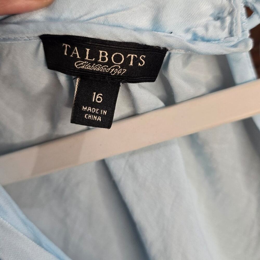 Light Blue Talbots Dressy Tank Top Size 16 - Picture 3 of 3